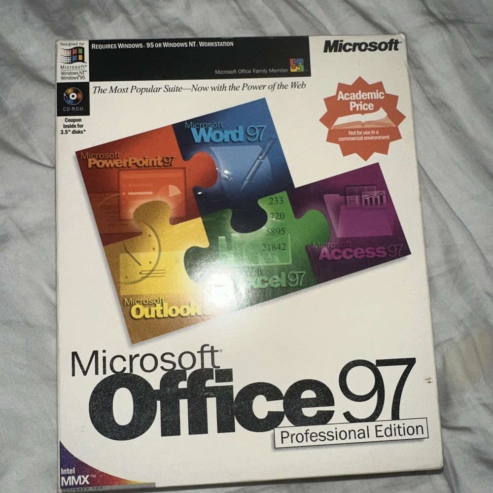 Microsoft Office 97‎ Professional Edition + Bookshelf Retail 1 User Full Retail